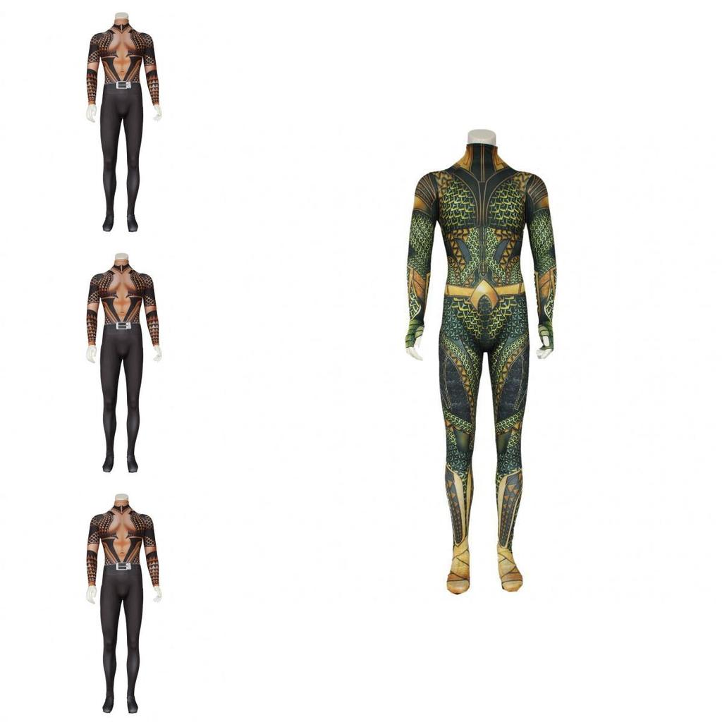 Disfraz de Cosplay de Aquaman de la Liga de la Justicia Para Halloween y Actuaciones en Escenario