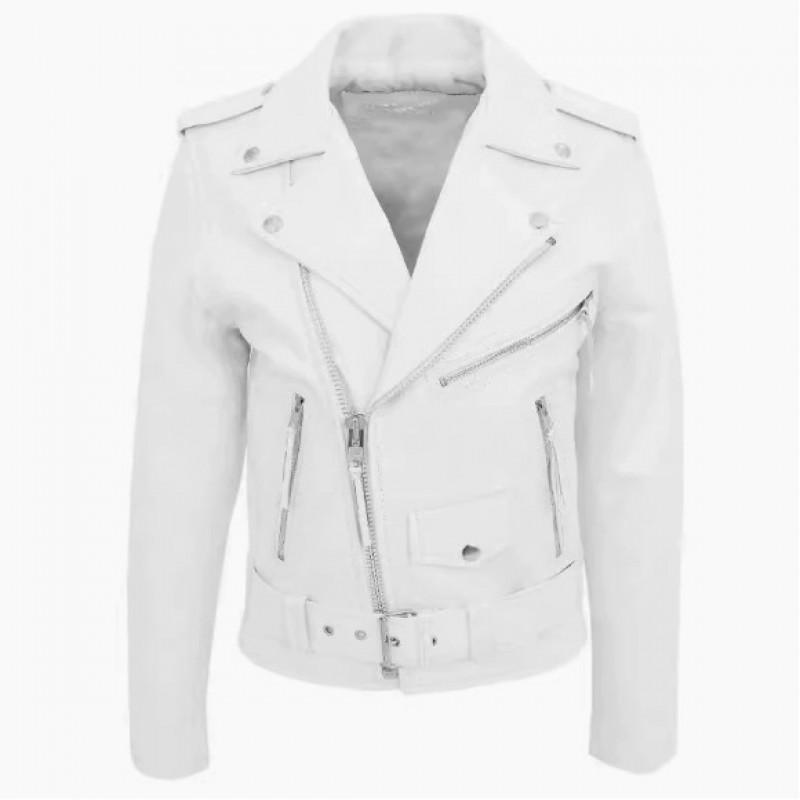 Mens PU Leather Biker Jacket Slim