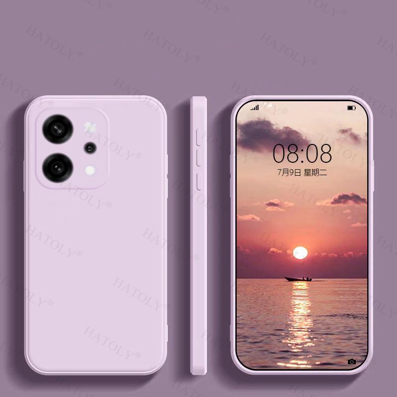 Para Capa para Oppo Reno 14 Pro Para Oppo Reno 14 Pro Global Capa de Silicone Líquido Cor Doce Para Capa para Oppo Reno 14 Pro