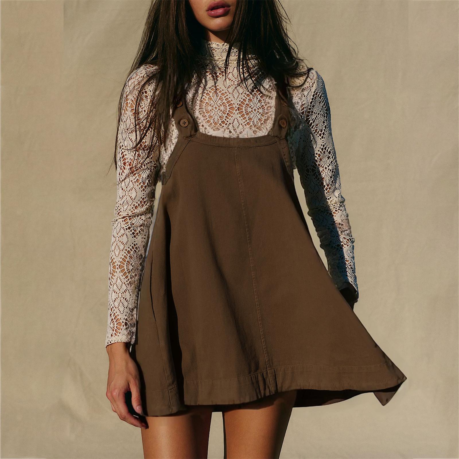 

Women s Summer Floral Bodycon Maxi Dress Spaghetti Strap Sleeveless Boho Long Dresses S коричневий