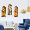 3 Pcs 3D Flower Vase Wall Stickers Faux Flower Wall Art Self-Adhesive Floral Blossom Wall Decals for Bedroom Living Room