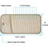 Car CD Case Holder, Vehicle Sun Visor Organizer for Cars with 12 DVD Storage Sleeves, 1 Mesh Pocket, 1 Pen Holder and Elastic Strap, Khaki