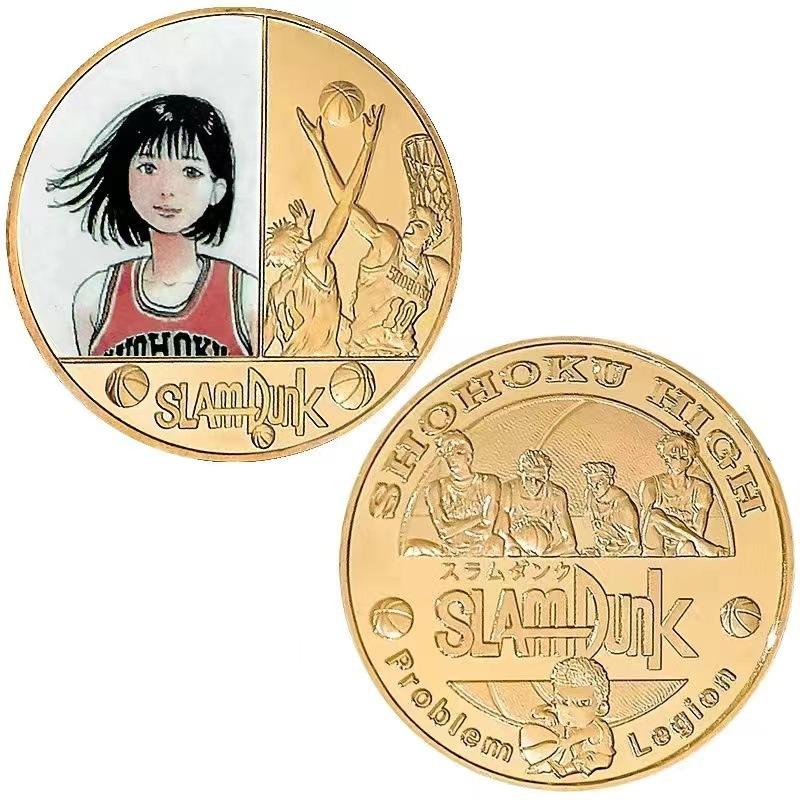 Basketball coins, new twelve commemorative coins, anime coins, peripheral commemorative coins, die cast metal coins
