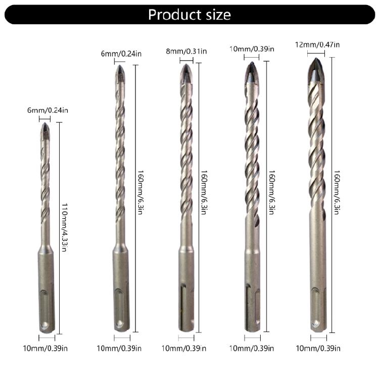 Versatile Drill Bit Porcelain Drill Bit High Wear Resistance For Wood And Plastic With Optimized Heat Dissipation Design