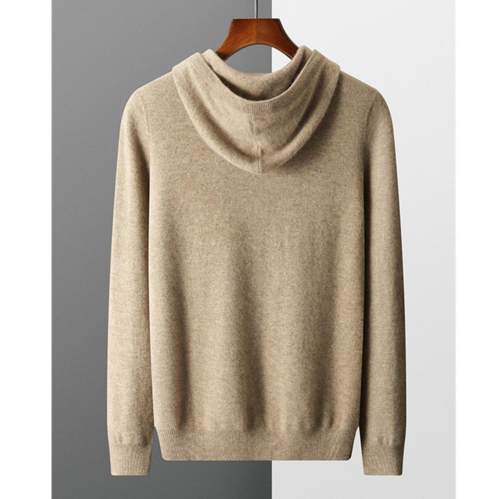 Hanorac pentru bărbați dintr-o singură piesă gata de purtat 100% lână tricotat pulover toamnă iarnă casual top mare cu mâneci lungi