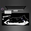 Pc XXL Cute Purper Eye Cat Desk Mat Large Black Gaming Mouse Pad Nonslip Rubber Base Stitched Edge Keyboard Pads PC for Office