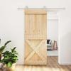 VidaXL Sliding Door and Hardware Kit 85x210 Cm Solid Pine, Interior Door, Interior Barn Door 3203096