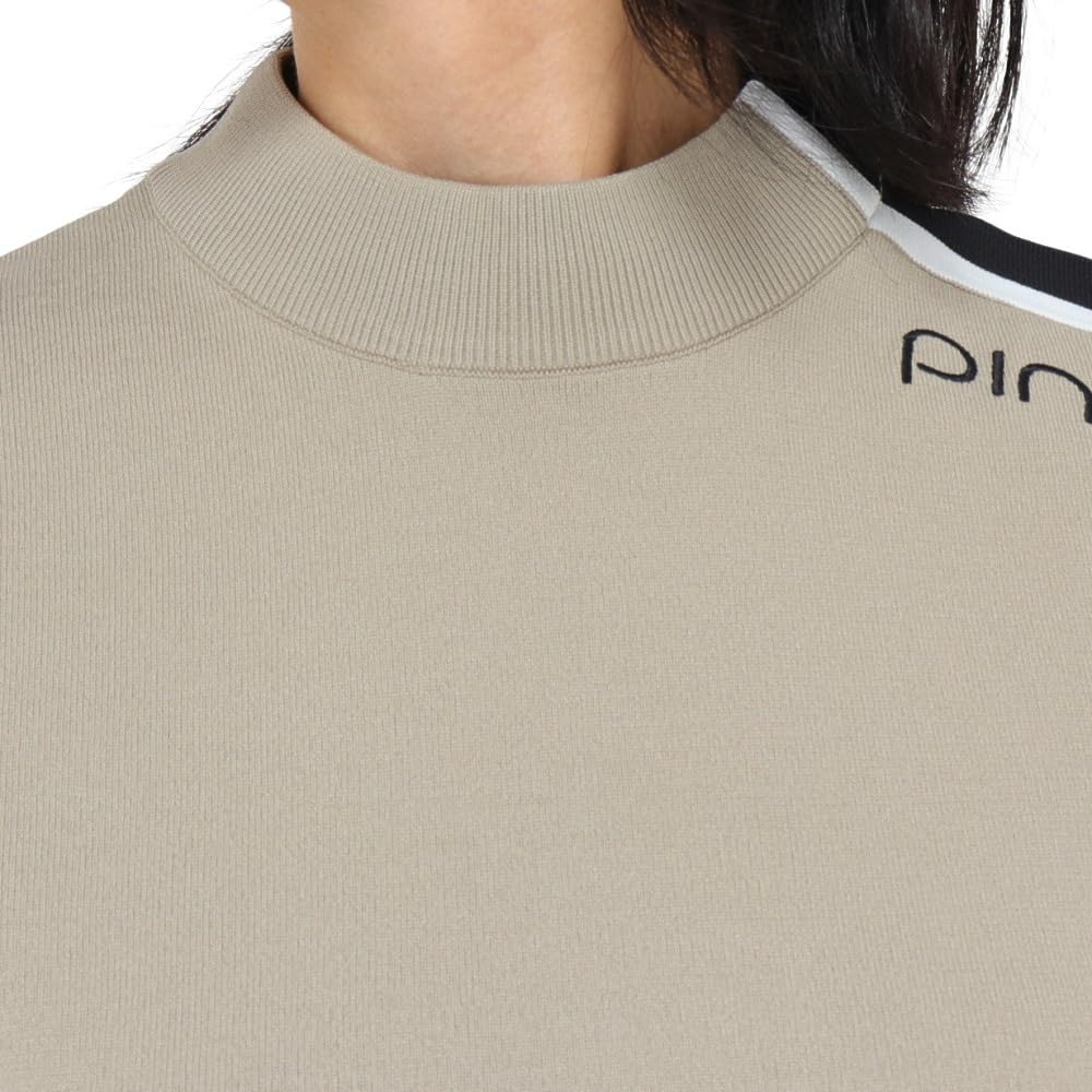 Long Sleeve High Neck Knit Golf S [Pin Apparel] Women's (Side Line) / / 622-4275902 040_Beige
