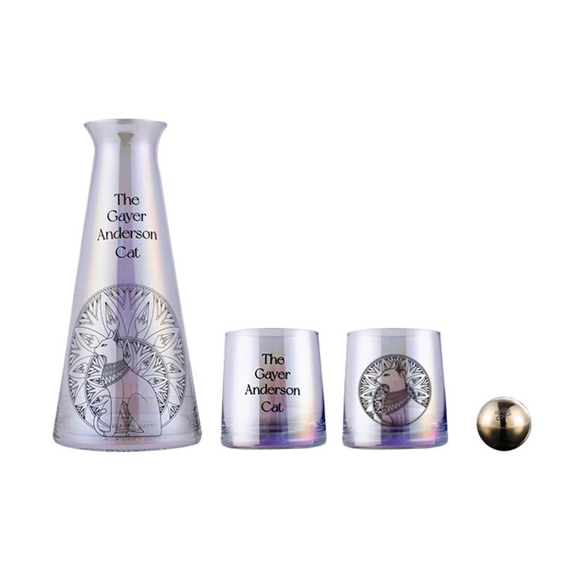 British Museum Forest Cat Electroplated Glass Beverage Set