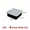 4/6/8/15 Grids Ice Cube Molds Food Grade Silicone Ice Cube Flexible Ice Molds with Lids Big Square Cubed Ice Trays for Whiskey 5