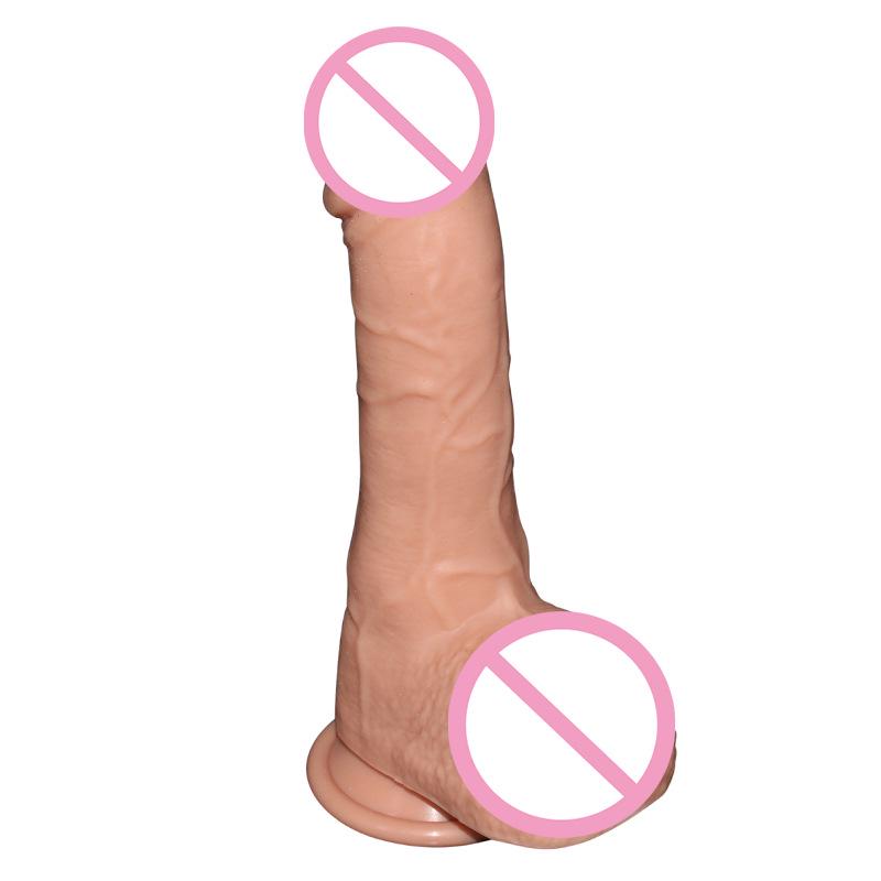 Female Simulation Suction Cup Vibrator: Giant Thick Silicone Toy