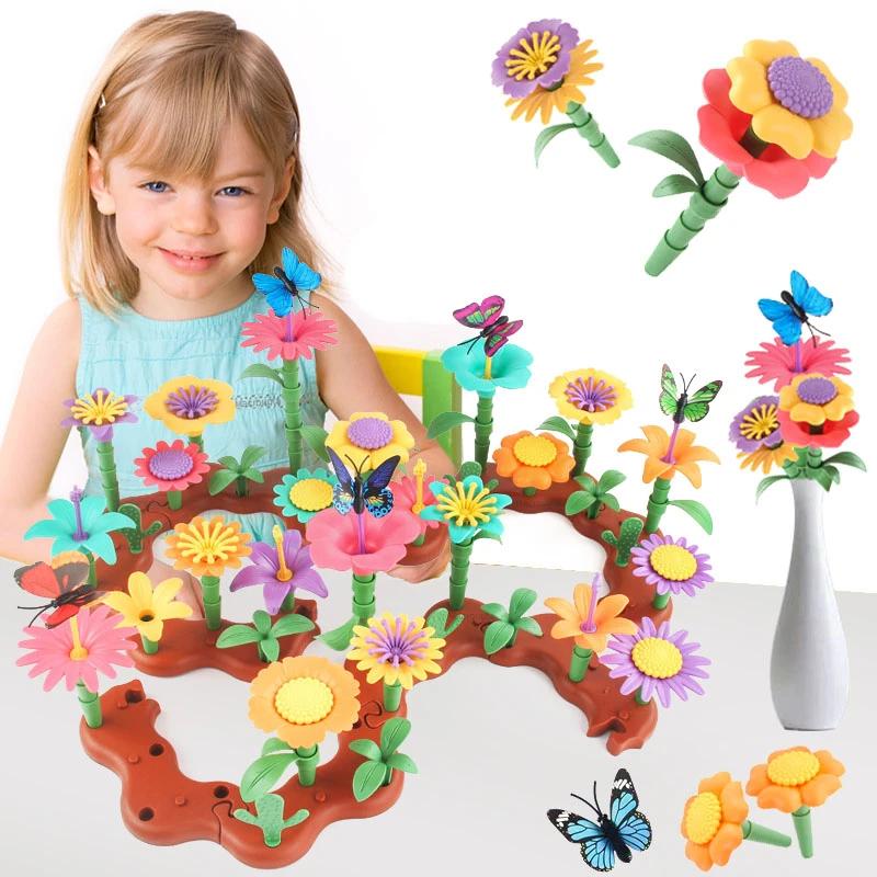 Kids Grow Imagination Toys with Educational Flower Garden Building Toys DIY Educational Blocks Toys Boys Girls Perfect Gifts