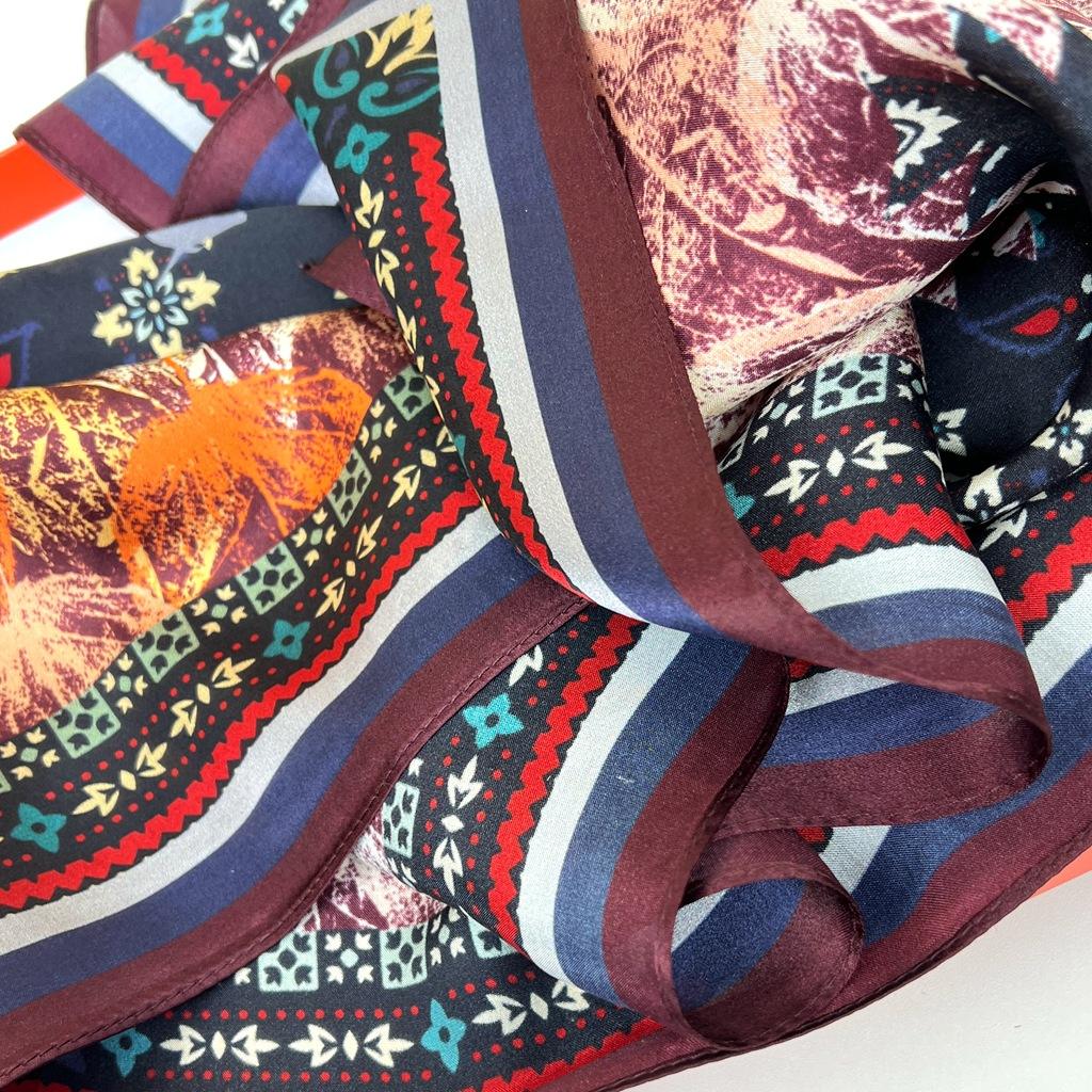 Silk Silk Scarf Ethnic Style Pegasus Spring And Autumn Mulberry Silk 70 Square Scarf Versatile Thin Scarf