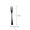 7Pcs Black Stainless Steel Flatware Dinnerware Set Matte Western Steak Knife Fork Dessert Spoon Set Kitchen Tableware Set
