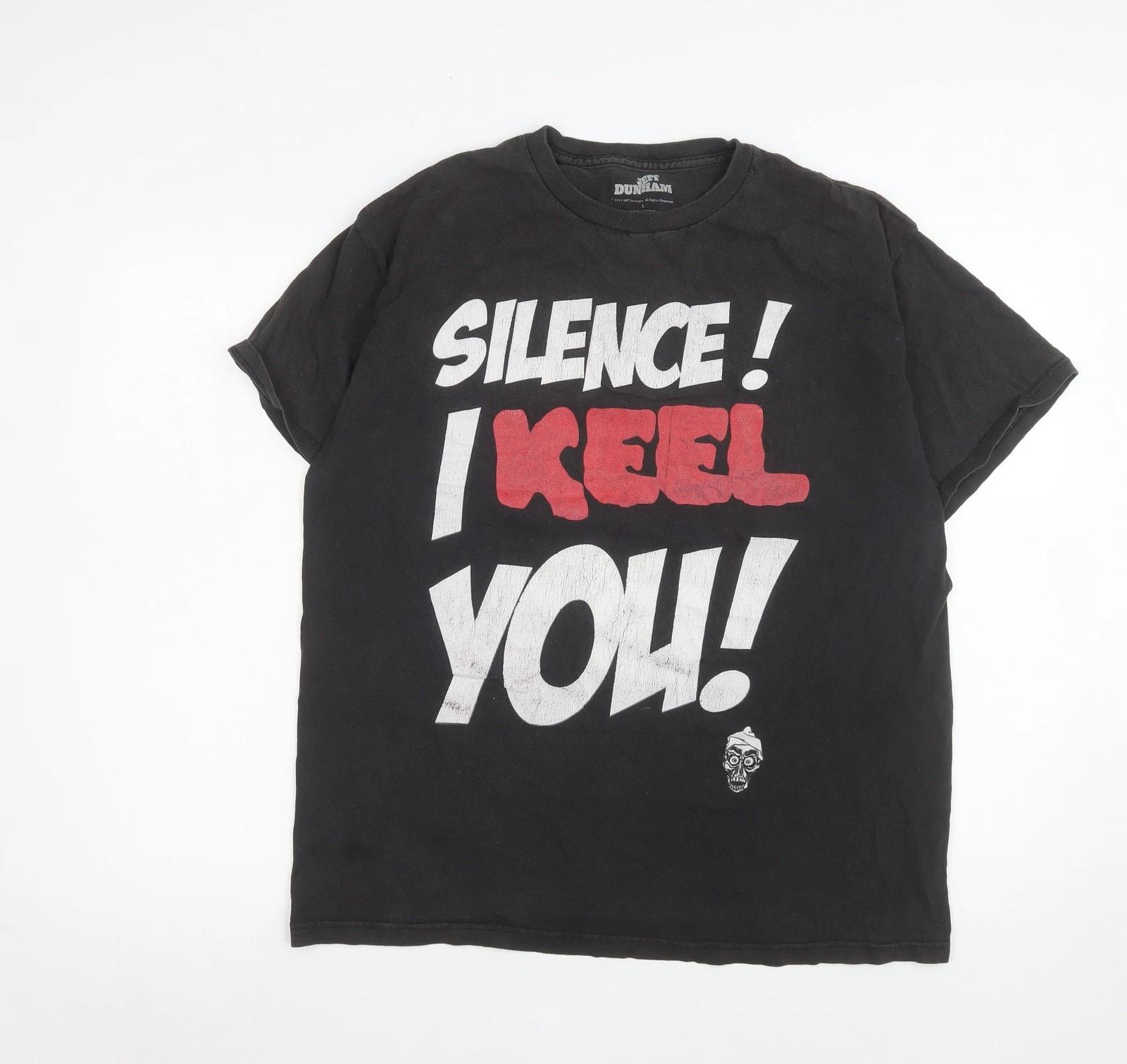 Jeff Dunham Men’s Black L Graphic Funny Comedy T-Shirt Vintage S