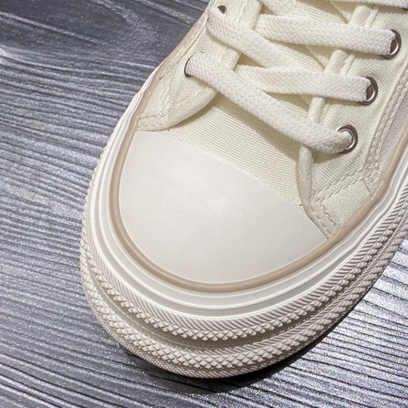 Women's Canvas Shoes New Spring Korean Version Ins All-match Thick-soled Shoes Spring and Autumn Casual Shoes