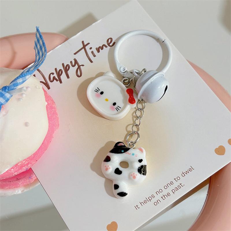 Cute Cartoon Doughnut Keychain For Women Girls Funny Kawaii Pendant Keyring  Backpack Decoration Accessories Gifts