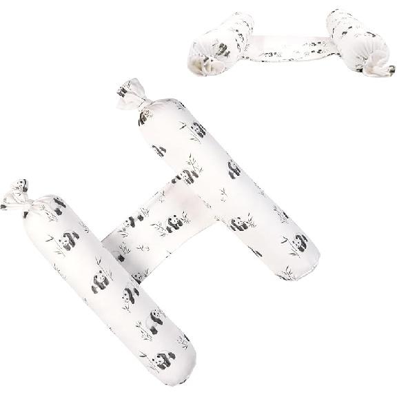 Reidio 1 Pair Multipurpose Pillow Adjustable Candy Shaped Throw Pillow Neck Support Pillow Back Cushion Body Pillow with Removable Soft Cotton Panda