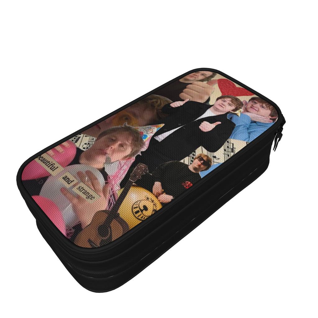 Large Pencil Pouch Lewis Capaldi Tour 2026 School Accessories Double Layer Pencil Box Women Make Up Bag Birthday Gift