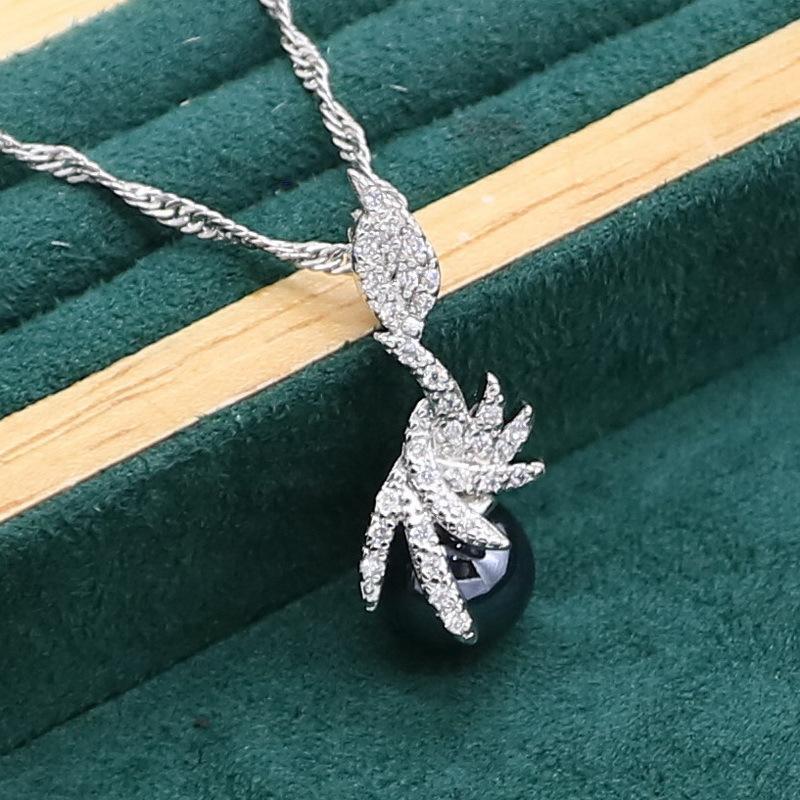 Koreanischer Temperament Europa und Die Vereinigten Staaten Heiß Anti-Allergie Perlenarmband Halskette Ohrringe Ring Schmuckset