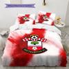 Southampton F.C Vzorovaná Sada Povlečení Prošívaná Přikrývka Domácí Dekorace Dárek (1 * povlak na peřinu + 2 * povlak na polštář bez jádra)