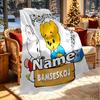 Custom Name Personalized Bamse Print Blanket, Home Decor, Bedroom, Sofa, Camping, Couch, Gifts for Birthday Christmas