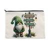 Christmas Theme Makeup Bag, with Black Zipper, Wear-Resistant Toiletry Bag, Durable Canvas Storage Pouch, for Makeup Stationery And Small Items