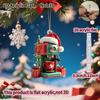 1 piece coffee machine Christmas decora - Christmas themed decora pendant suitable for car rearview mirror Christmas tree decora