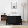 Bed Frame with Mattress Black 80 x 200 cm Fabric