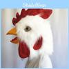 Halloween Animal Latex Chicken Mask With Plush Headpiece For Costume Play And Party Occasions