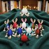 Cartoon Easter Rabbit Ornament Movable Easter Egg Creative Bunny Toy  Surprise Toys