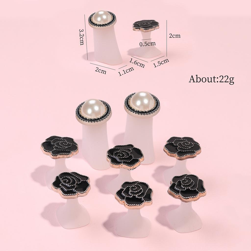 8 Peças Separador de Dedos do Pé de Silicone Rosa Preto Fofo Conjunto Suave de Ferramentas de Pedicure de Separadores de Dedos Para Pés Aplicar Esmalte e Reparar Unhas