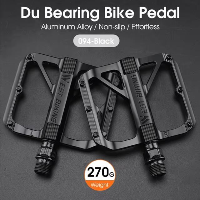 Ultralight 3 Bearings Pedal Bicycle Bike Pedal Anti-slip CNC BMX MTB Road Bike Pedal Cycling Aluminum Alloy Bike Accessories DU Bearing