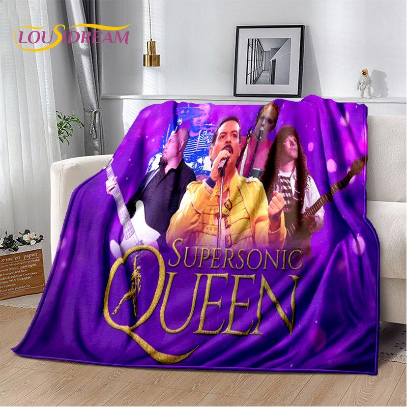 Freddie Mercury Queen-Rock-Band Soft Plush Blanket,Flannel Blanket Throw Blanket for Living Room Bedroom Bed Sofa Picnic Cover