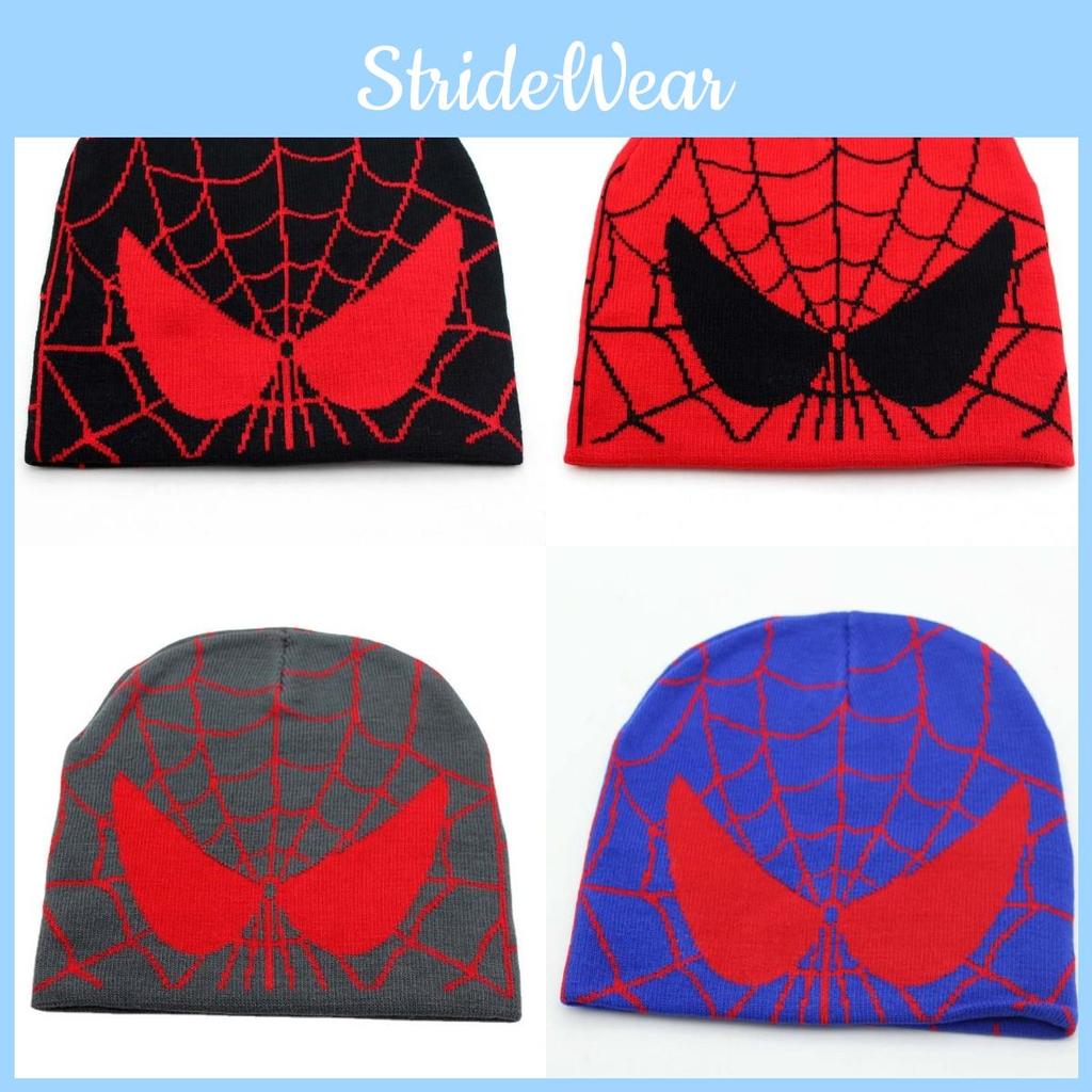 Spiderman Jacquard Knitted Beanie Hat Premium Quality Winter Accessory For Men And Women