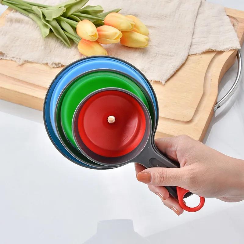 3pcs/set Kitchen Funnel Canning For Filling Bottles Jam With 3 Sizes Transfer Mason Jar Liquid Powder Home Wide Mouth