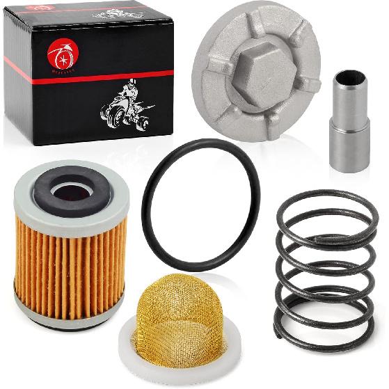 Oil Drain Plug & OIL FILTER + OIL STRAINER + Spring For YAMAHA Raptor 350 Warrior 350 Big Bear 350 400 Wolverine 350 Moto 4 YFM350ER