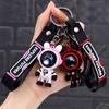 Cute Cartoon Astronauts Bear Keyring Delicate Simple Couple Dolls Pendant Creative Backpack Decoration Accessories Gifts
