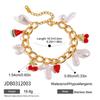 Retro European Style Strawberry Necklace Fruit Series Love Chain Choker Cherry Bracelet  Travel