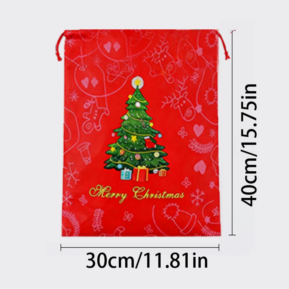 

Christmas Goodie Bags Non-Woven Drawstring Pouch Christmas Party Favor Bags For Holiday Winter Party Celebration Food Candy Others