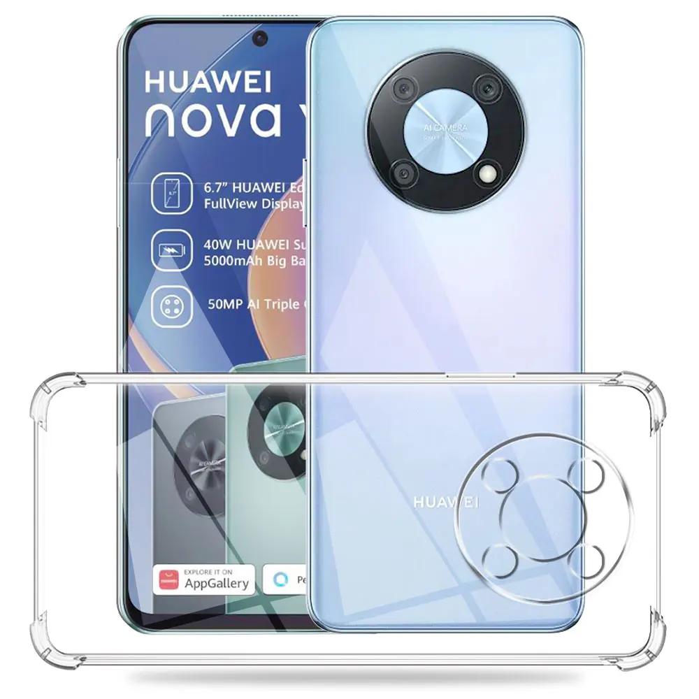 For Huawei Nova Y90 Case Silicone Soft Shockproof Transparent Cover For Nova Y90 Clear Case For Nova Y90 Y91 Y61 Y70Funda Coque