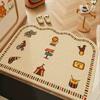 Entrance Doormat Welcome Rug Stain-resistant Wear-resistant Floor Mat Solid Color Geometric Pattern Carpet Home Decoration Rugs