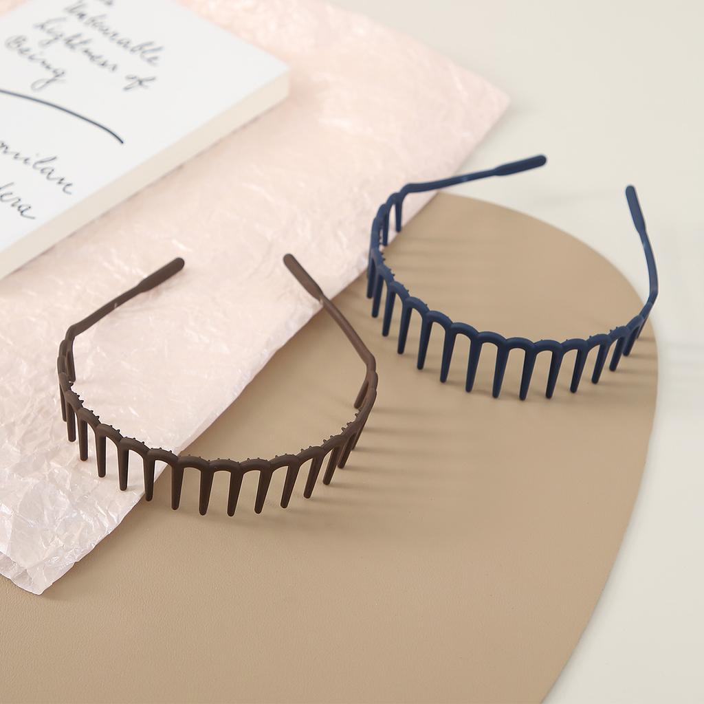 Zahn-Stirnbänder für Mädchen Frauen Kunststoff Haarkamm Stirnbänder Wellenform Elastische Stirnbänder für dickes Haar