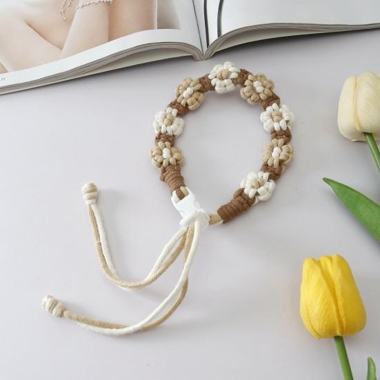 Wasserflasche Handschlaufe Manuell Geflochtene Blumenform Verstellbarer Umfang Süße Farbe