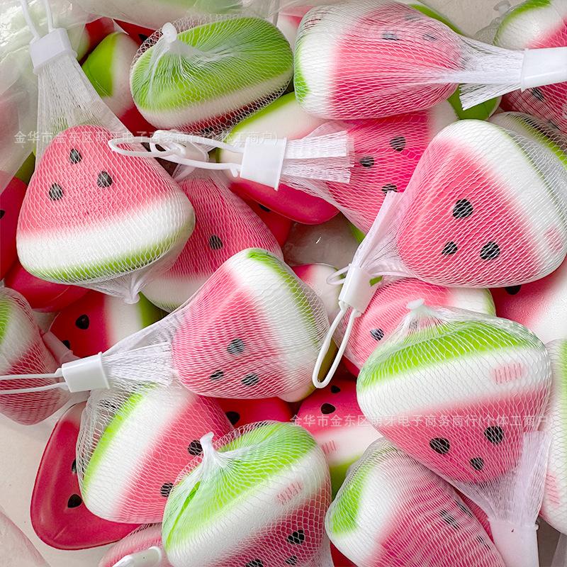 Aesthetic Summer Fruit Squishy Fidget Toy Simulated Watermelon Slow Rebound Squeeze Toy, Healing Stress Relief Gift