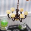 Miniature Dollhouse Led Lights Lamp, Dollhouse Mini Chandelier Light,Dollhouse Furniture Accessories Mini Bedroom Décor
