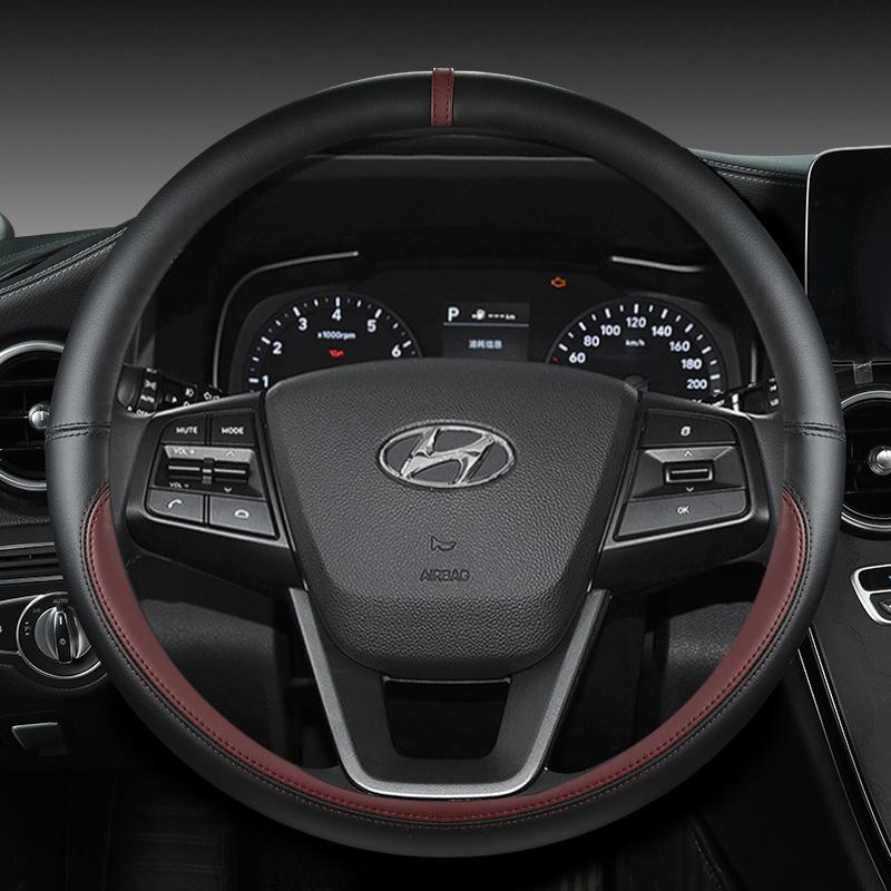 Mikrofiberläder Bilrattsskydd För Hyundai Veloster II I30 III 2018-2022 Elantra (USA)  - 2023 Biltillbehör