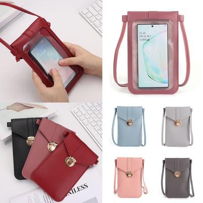 Funktionale Schlanke Handytasche PU-Leder Umhängetasche Neuer Telefonhalter Damen