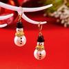 Fashionable Christmas Snowman Hoops Earrings With Crystals Details for Trendy Ladies New Year Fashion Special Gifts