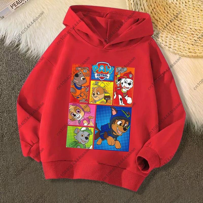 Cute PAW Patrol Kids Hoodies Skye Rubble Print Sweatshirt Trendy Long Sleeve Pullover Toddler Boys Girls Daily Outfit Gifts